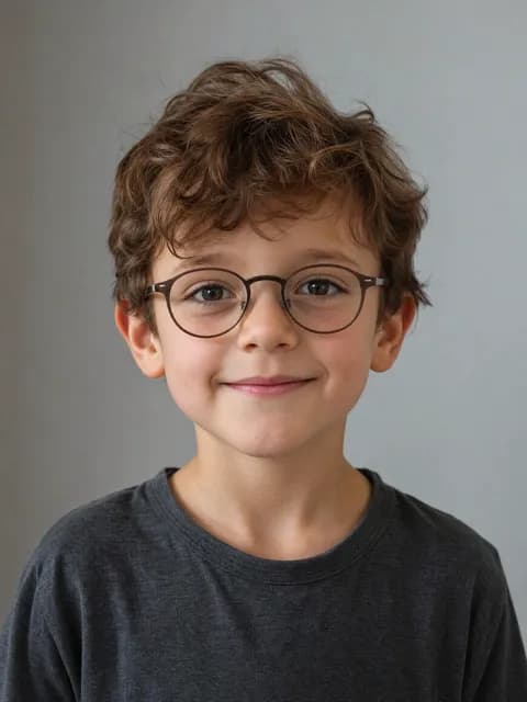 Ausgangsfoto eines Beispielkindes mit Brille